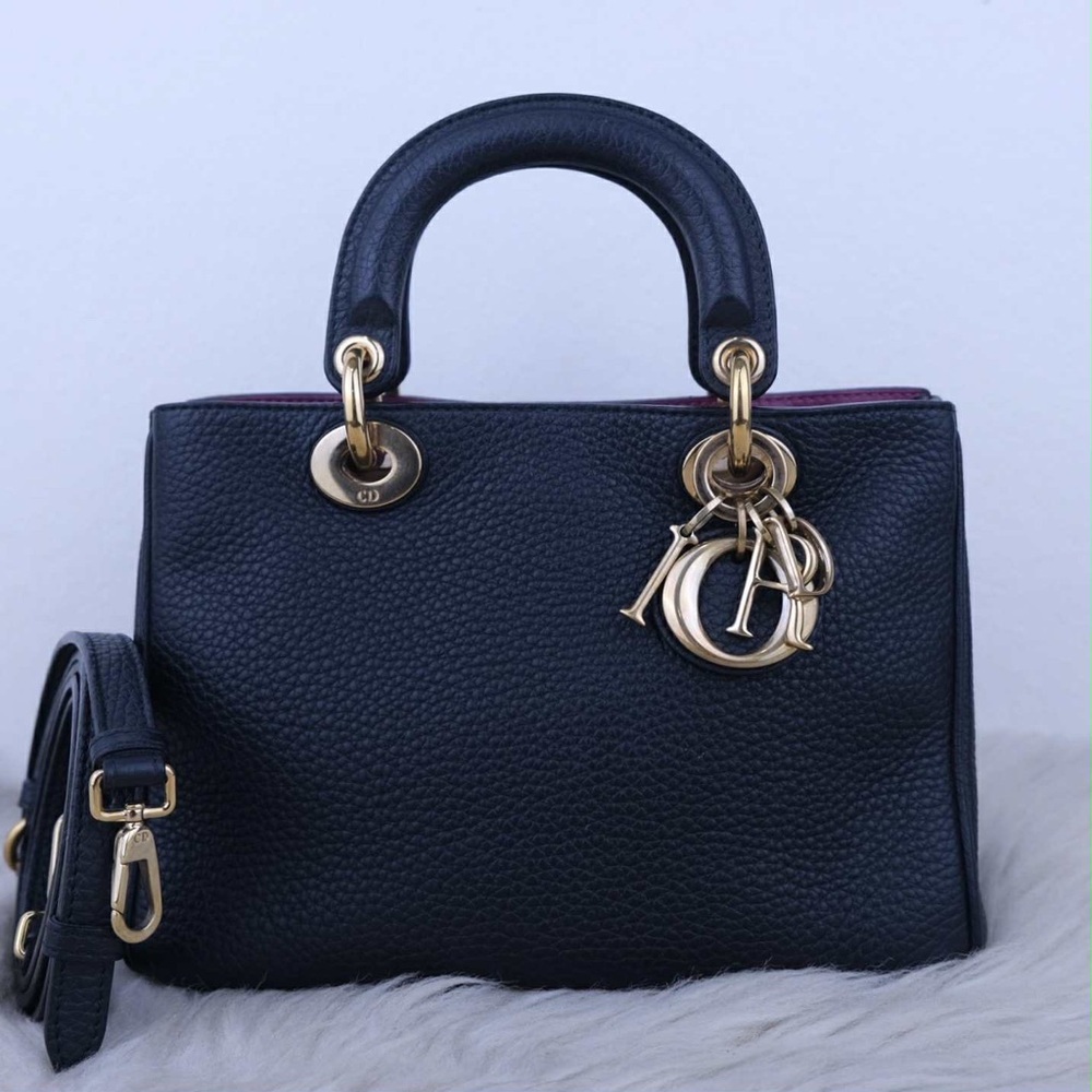 Dior Diorissimo Black Mini Bag with crossbody strap